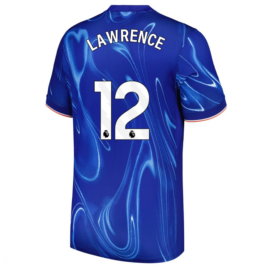 Kinder Fußball Ashley Lawrence #12 Blau Weiß Heimtrikot Trikot 2024/25 T-Shirt Luxemburg