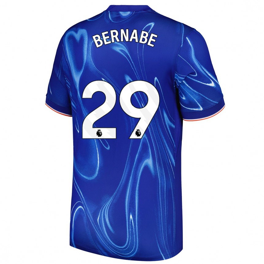 Kinder Fußball Alejandra Bernabé #29 Blau Weiß Heimtrikot Trikot 2024/25 T-Shirt Luxemburg