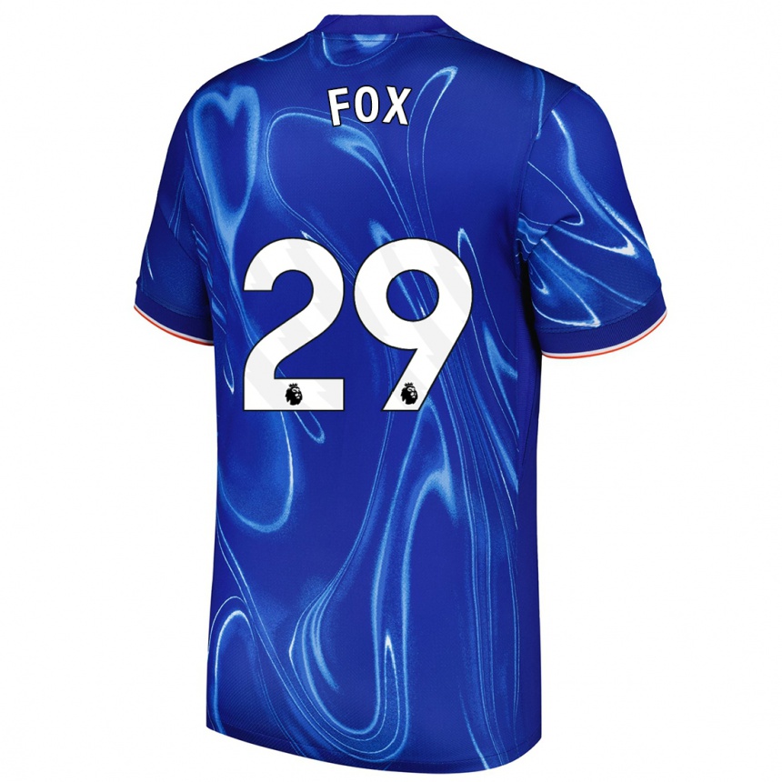 Kinder Fußball Jorja Fox #29 Blau Weiß Heimtrikot Trikot 2024/25 T-Shirt Luxemburg