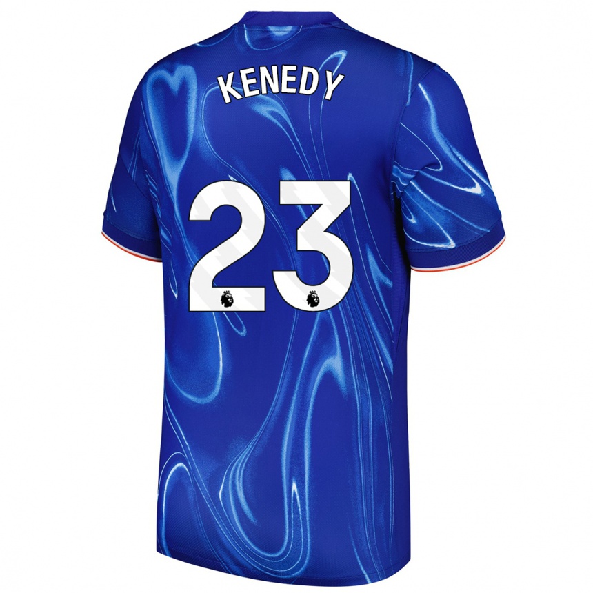 Kinder Fußball Robert Kenedy #23 Blau Weiß Heimtrikot Trikot 2024/25 T-Shirt Luxemburg