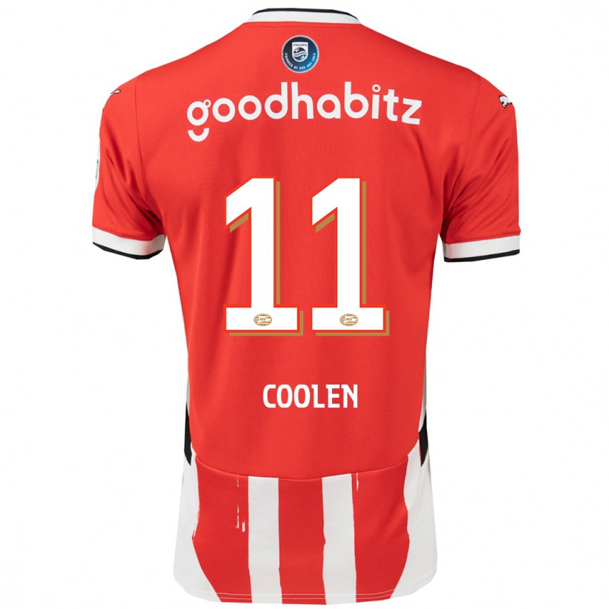 Kinder Fußball Nadia Coolen #11 Rot Weiß Heimtrikot Trikot 2024/25 T-Shirt Luxemburg