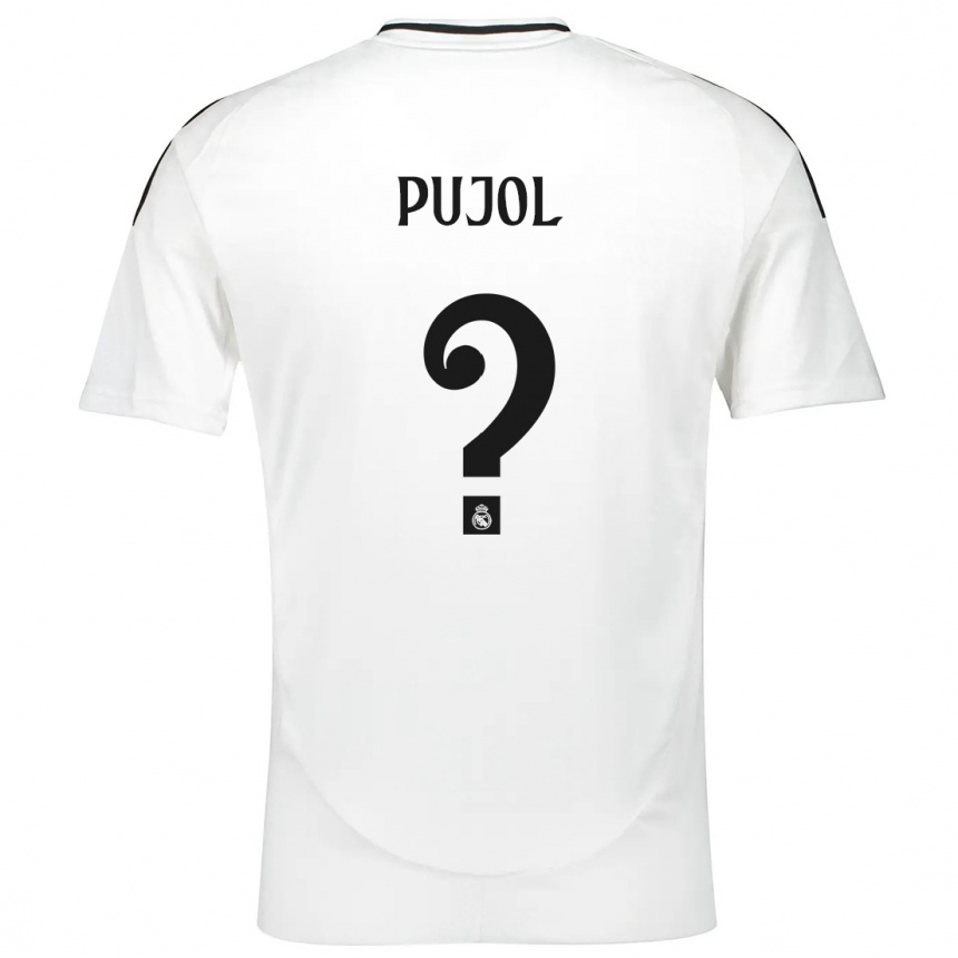 Kinder Fußball Edgar Pujol #0 Weiß Heimtrikot Trikot 2024/25 T-Shirt Luxemburg