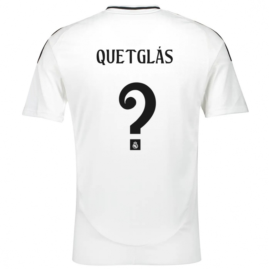 Kinder Fußball Ferran Quetglás #0 Weiß Heimtrikot Trikot 2024/25 T-Shirt Luxemburg