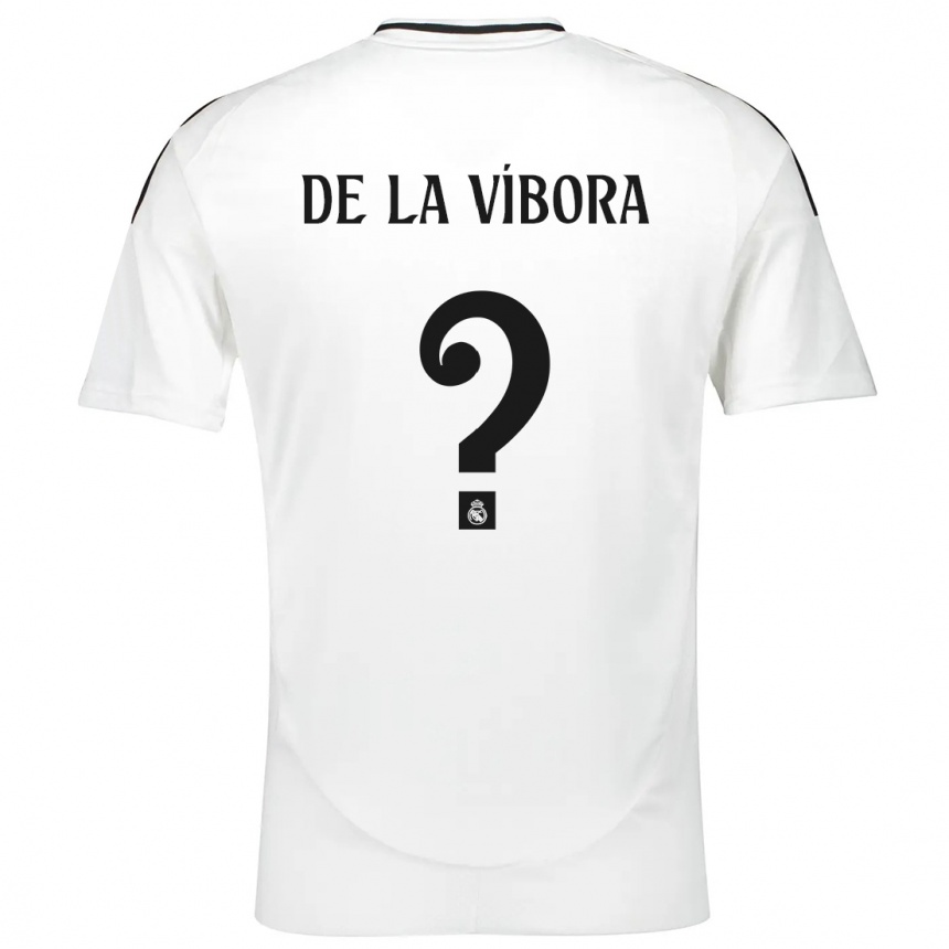 Kinder Fußball David De La Víbora #0 Weiß Heimtrikot Trikot 2024/25 T-Shirt Luxemburg