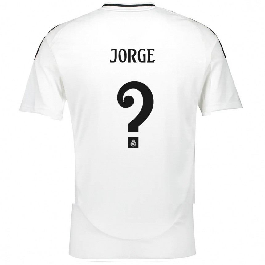 Kinder Fußball Jorge García #0 Weiß Heimtrikot Trikot 2024/25 T-Shirt Luxemburg