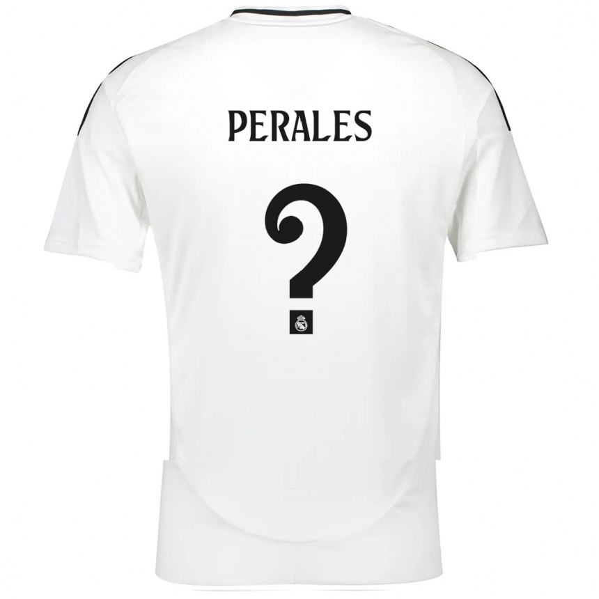 Kinder Fußball Miguel Perales #0 Weiß Heimtrikot Trikot 2024/25 T-Shirt Luxemburg