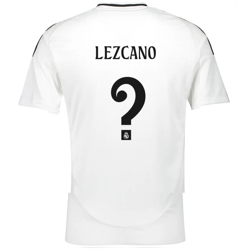 Kinder Fußball Álvaro Lezcano #0 Weiß Heimtrikot Trikot 2024/25 T-Shirt Luxemburg