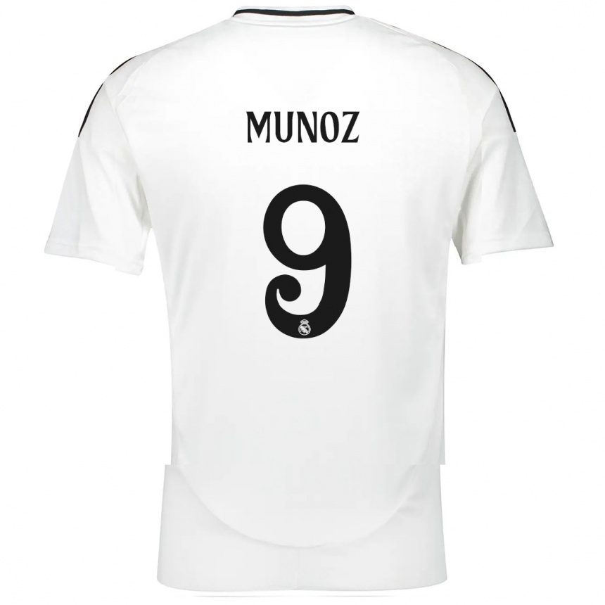 Kinder Fußball Victor Munoz #9 Weiß Heimtrikot Trikot 2024/25 T-Shirt Luxemburg