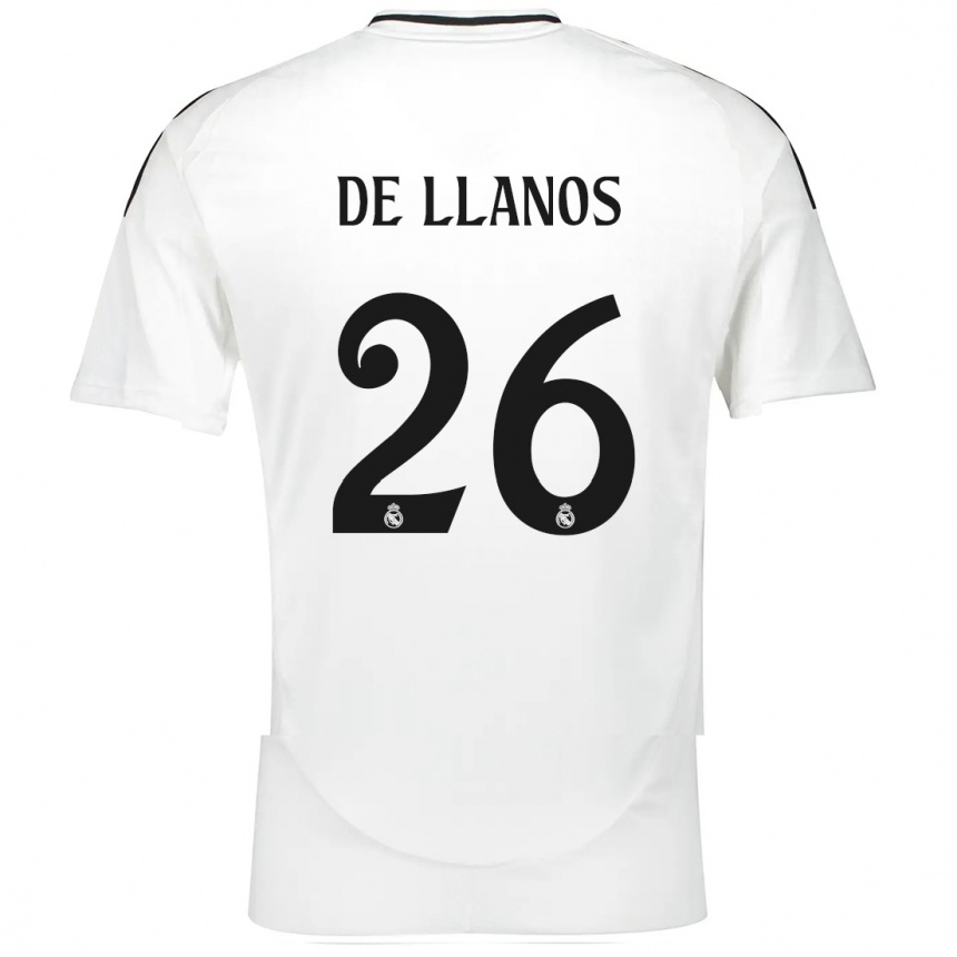 Kinder Fußball Hugo De Llanos #26 Weiß Heimtrikot Trikot 2024/25 T-Shirt Luxemburg