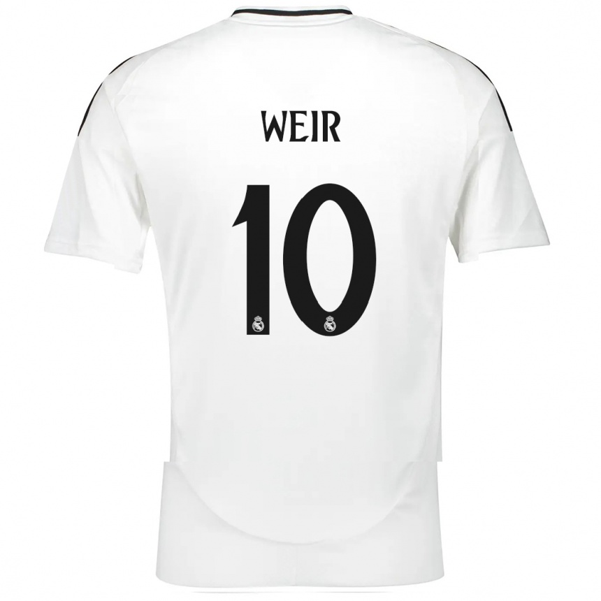 Kinder Fußball Caroline Weir #10 Weiß Heimtrikot Trikot 2024/25 T-Shirt Luxemburg