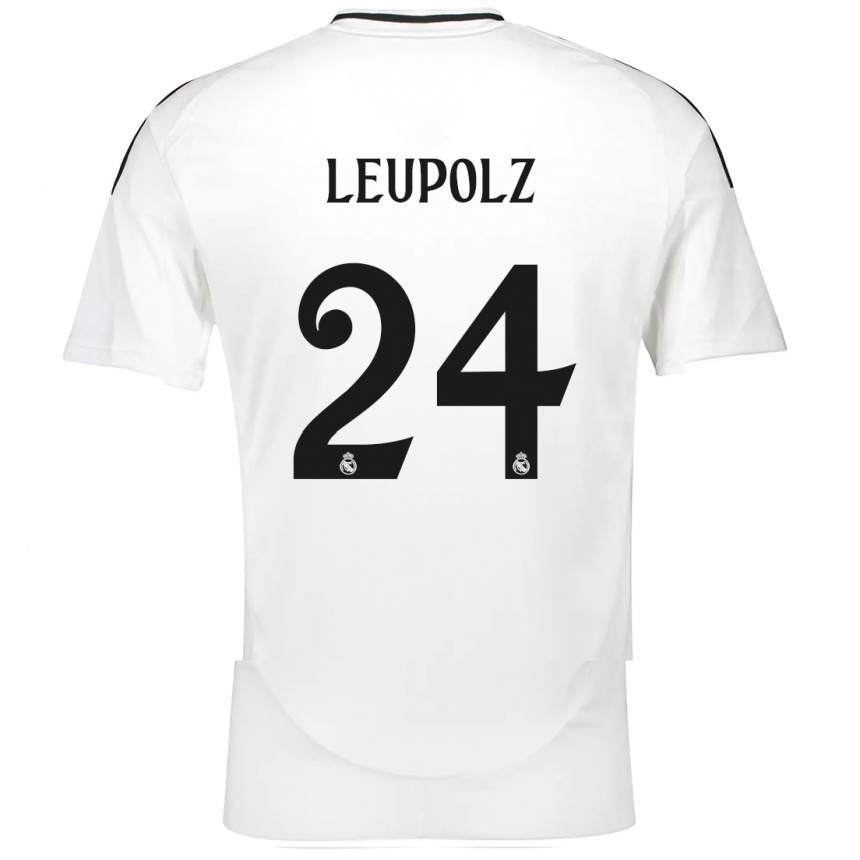 Kinder Fußball Melanie Leupolz #24 Weiß Heimtrikot Trikot 2024/25 T-Shirt Luxemburg