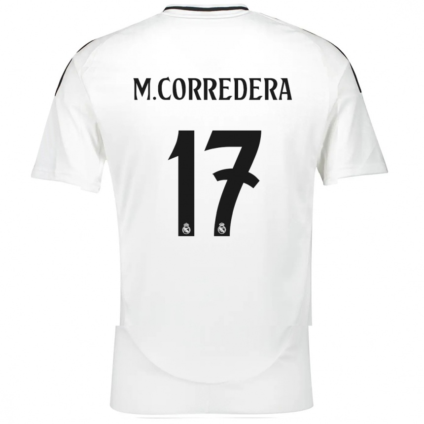 Kinder Fußball Marta Corredera #17 Weiß Heimtrikot Trikot 2024/25 T-Shirt Luxemburg