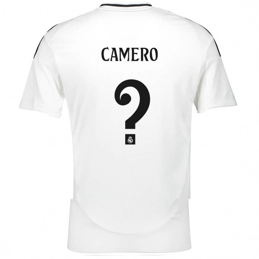 Kinder Fußball Mario Camero #0 Weiß Heimtrikot Trikot 2024/25 T-Shirt Luxemburg