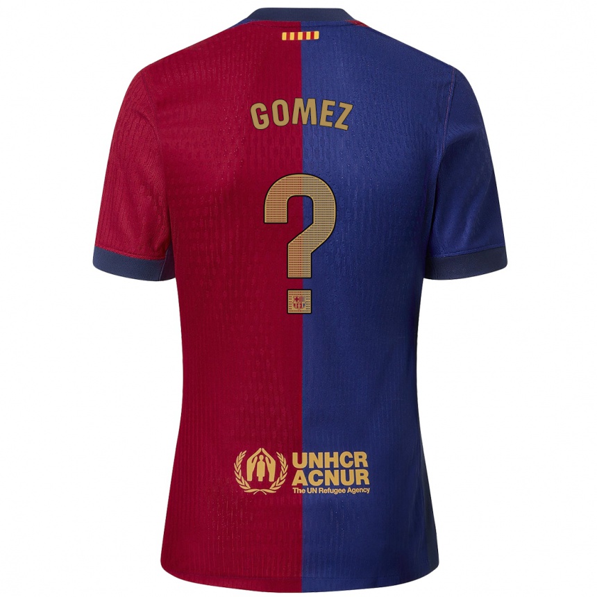 Kinder Fußball Antonio Gomez #0 Blau Rot Heimtrikot Trikot 2024/25 T-Shirt Luxemburg