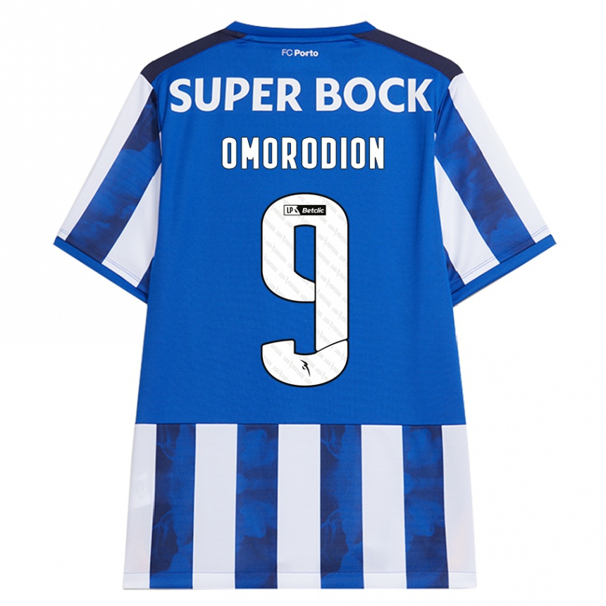 Kinder Fußball Samu Omorodion #9 Blau Weiß Heimtrikot Trikot 2024/25 T-Shirt Luxemburg