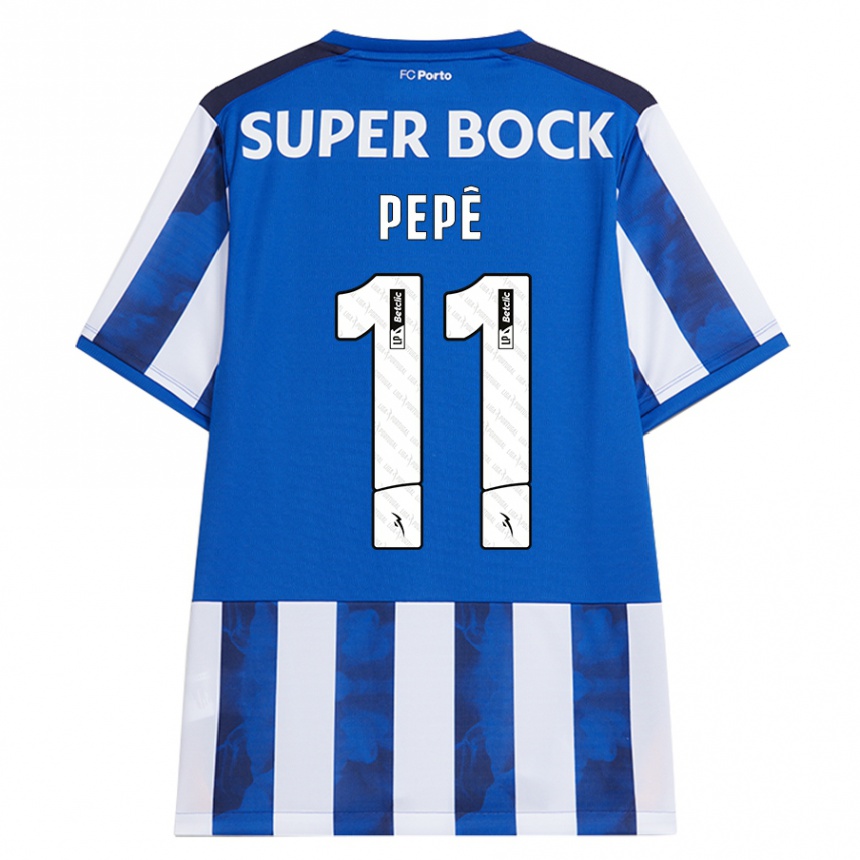 Kinder Fußball Pepe #11 Blau Weiß Heimtrikot Trikot 2024/25 T-Shirt Luxemburg