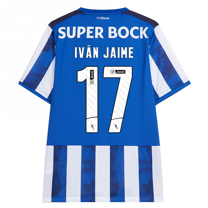 Kinder Fußball Iván Jaime #17 Blau Weiß Heimtrikot Trikot 2024/25 T-Shirt Luxemburg