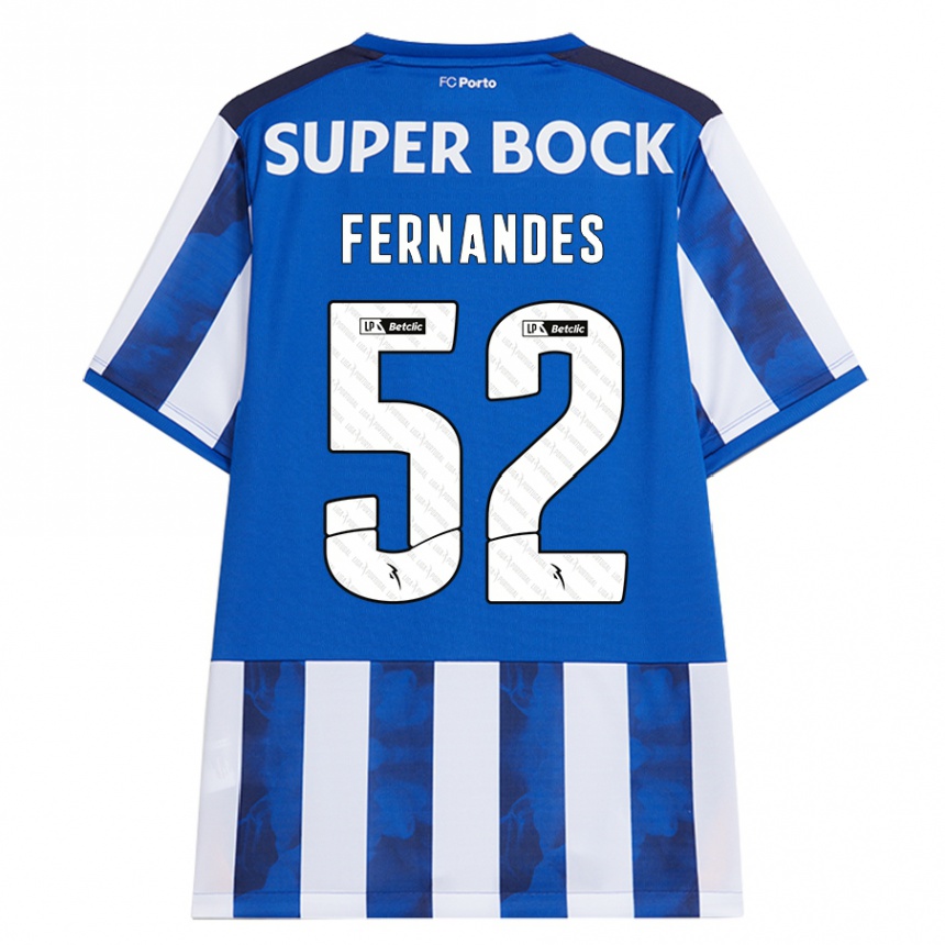 Kinder Fußball Martim Fernandes #52 Blau Weiß Heimtrikot Trikot 2024/25 T-Shirt Luxemburg