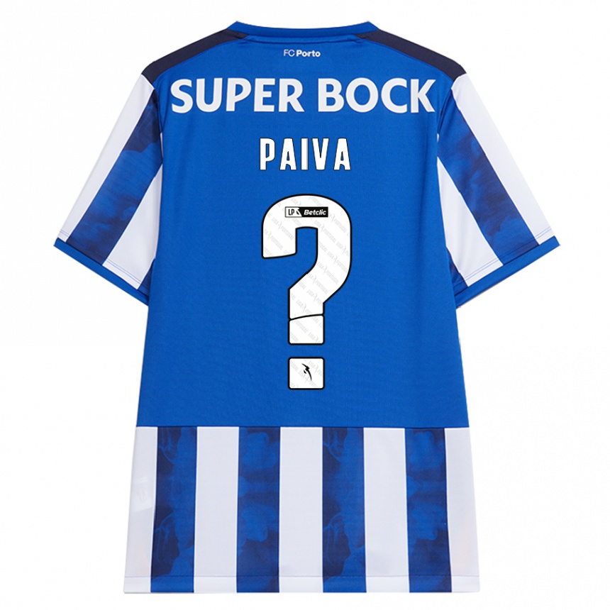 Kinder Fußball Gonçalo Paiva #0 Blau Weiß Heimtrikot Trikot 2024/25 T-Shirt Luxemburg