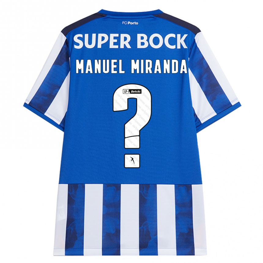 Kinder Fußball Manuel Miranda #0 Blau Weiß Heimtrikot Trikot 2024/25 T-Shirt Luxemburg