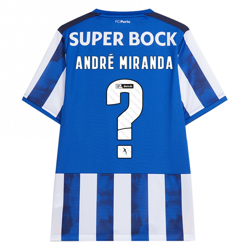 Kinder Fußball André Miranda #0 Blau Weiß Heimtrikot Trikot 2024/25 T-Shirt Luxemburg