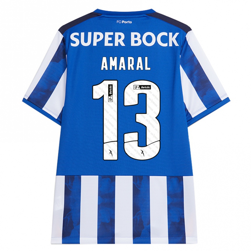 Kinder Fußball Fábio Amaral #13 Blau Weiß Heimtrikot Trikot 2024/25 T-Shirt Luxemburg