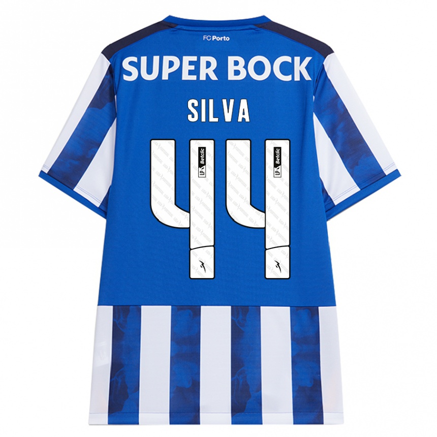 Kinder Fußball Felipe Silva #44 Blau Weiß Heimtrikot Trikot 2024/25 T-Shirt Luxemburg