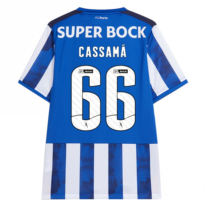 Kinder Fußball Adramane Cassamá #66 Blau Weiß Heimtrikot Trikot 2024/25 T-Shirt Luxemburg