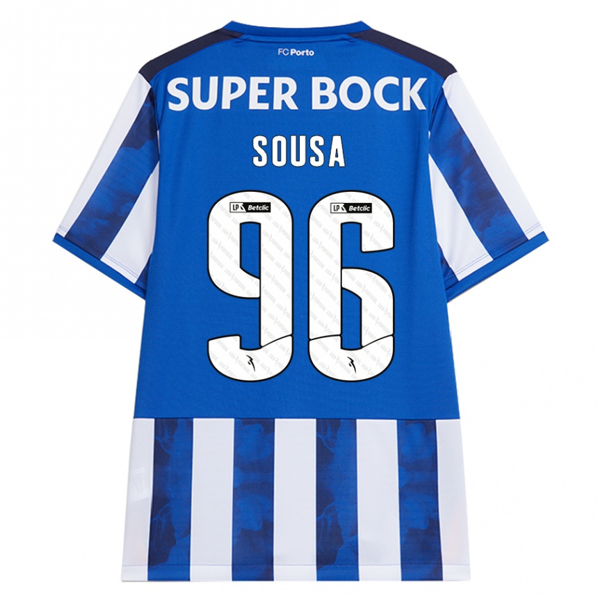 Kinder Fußball Filipe Sousa #96 Blau Weiß Heimtrikot Trikot 2024/25 T-Shirt Luxemburg