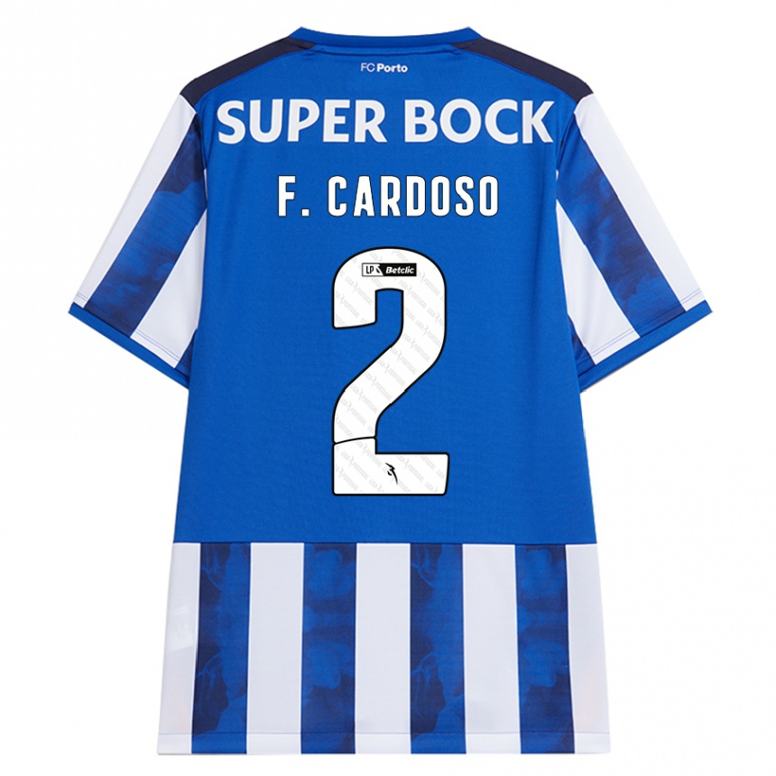 Kinder Fußball Fabio Cardoso #2 Blau Weiß Heimtrikot Trikot 2024/25 T-Shirt Luxemburg