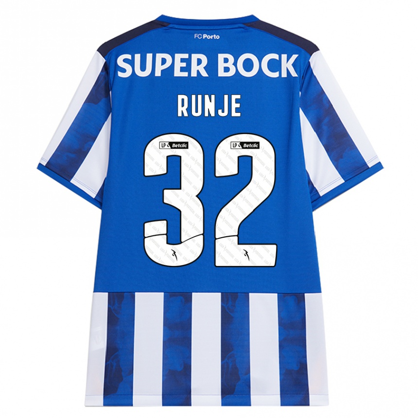 Kinder Fußball Roko Runje #32 Blau Weiß Heimtrikot Trikot 2024/25 T-Shirt Luxemburg