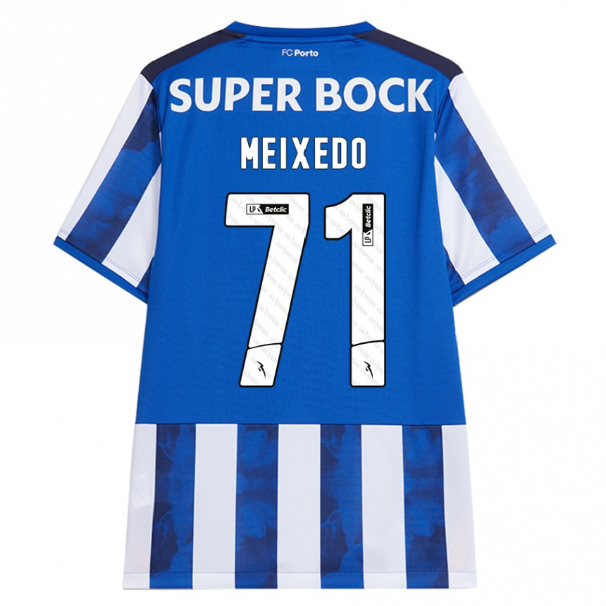 Kinder Fußball Francisco Meixedo #71 Blau Weiß Heimtrikot Trikot 2024/25 T-Shirt Luxemburg