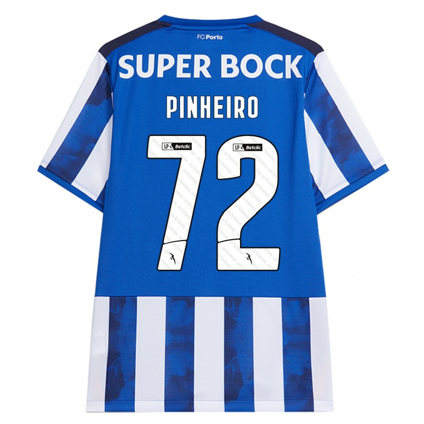 Kinder Fußball Rodrigo Pinheiro #72 Blau Weiß Heimtrikot Trikot 2024/25 T-Shirt Luxemburg