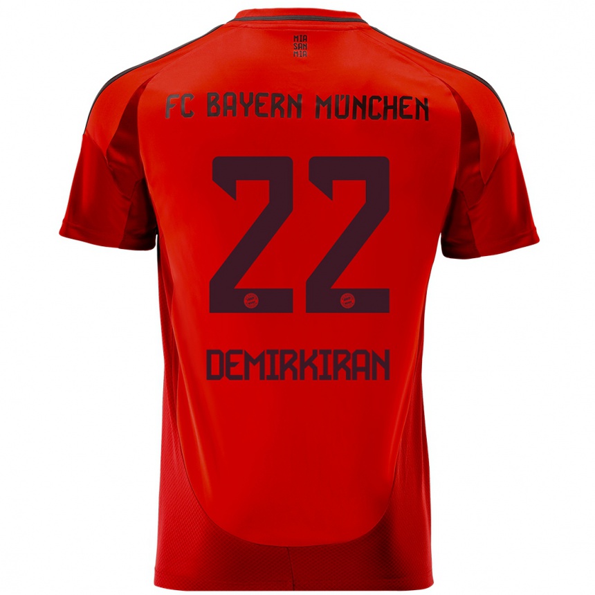 Kinder Fußball Ediz Demirkiran #22 Rot Heimtrikot Trikot 2024/25 T-Shirt Luxemburg