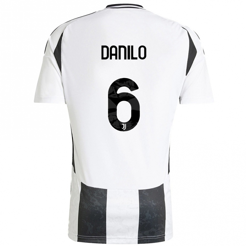 Kinder Fußball Danilo #6 Weiß Schwarz Heimtrikot Trikot 2024/25 T-Shirt Luxemburg