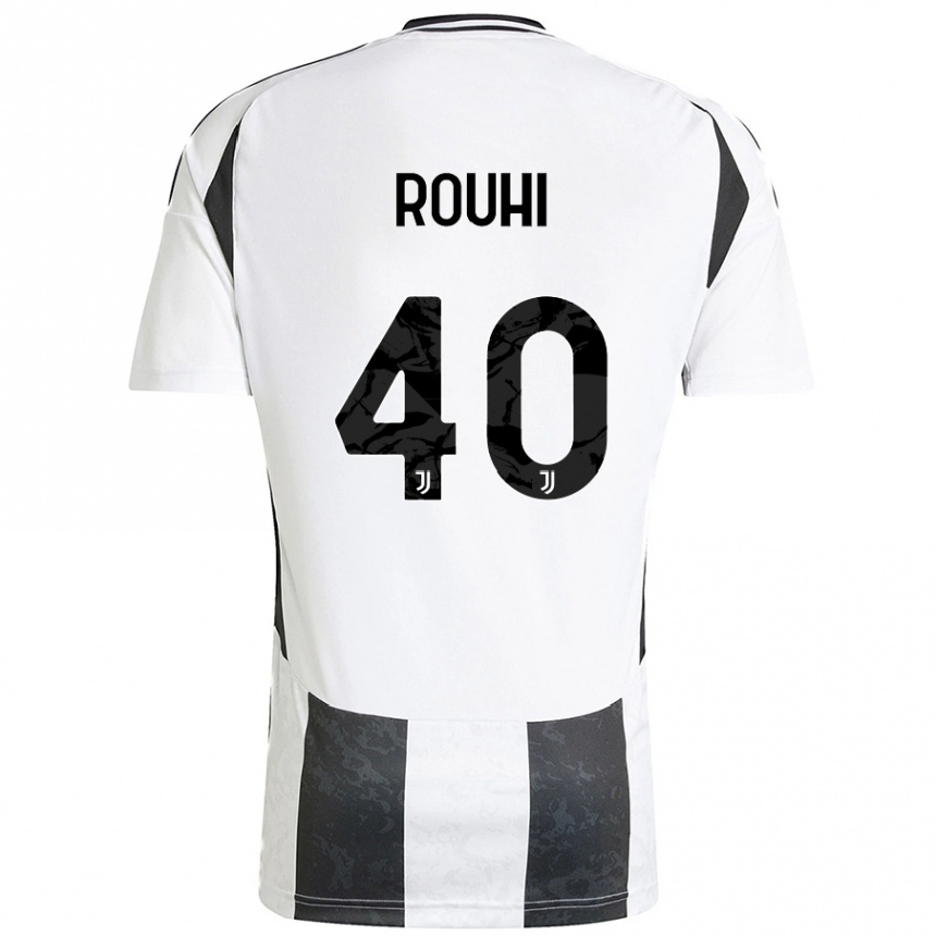 Kinder Fußball Jonas Rouhi #40 Weiß Schwarz Heimtrikot Trikot 2024/25 T-Shirt Luxemburg