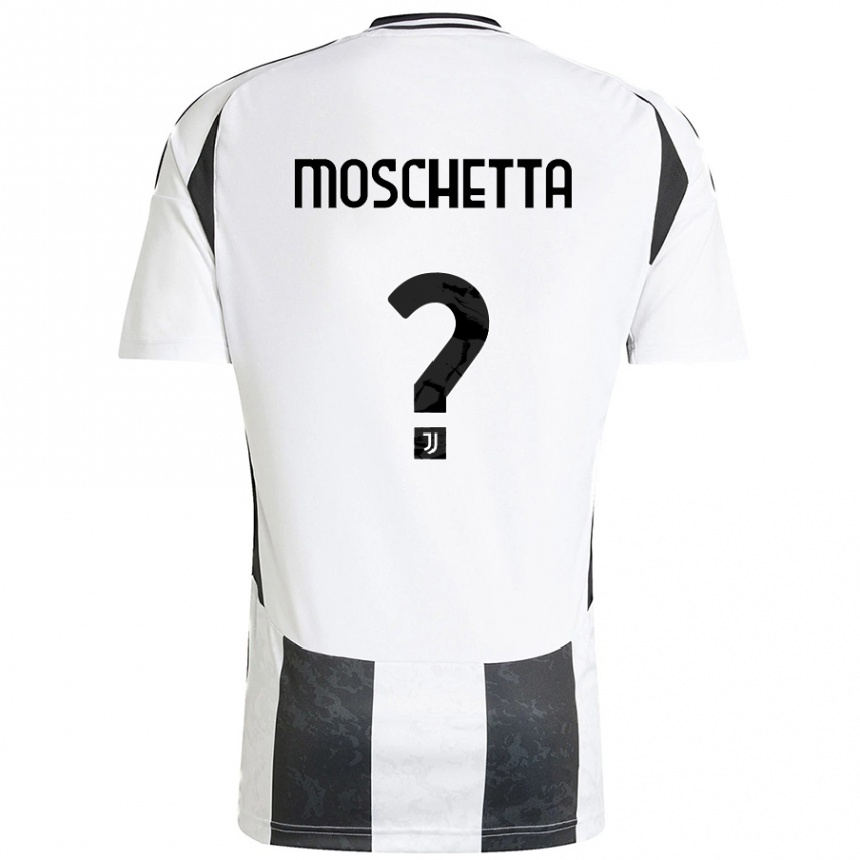 Kinder Fußball Lorenzo Moschetta #0 Weiß Schwarz Heimtrikot Trikot 2024/25 T-Shirt Luxemburg