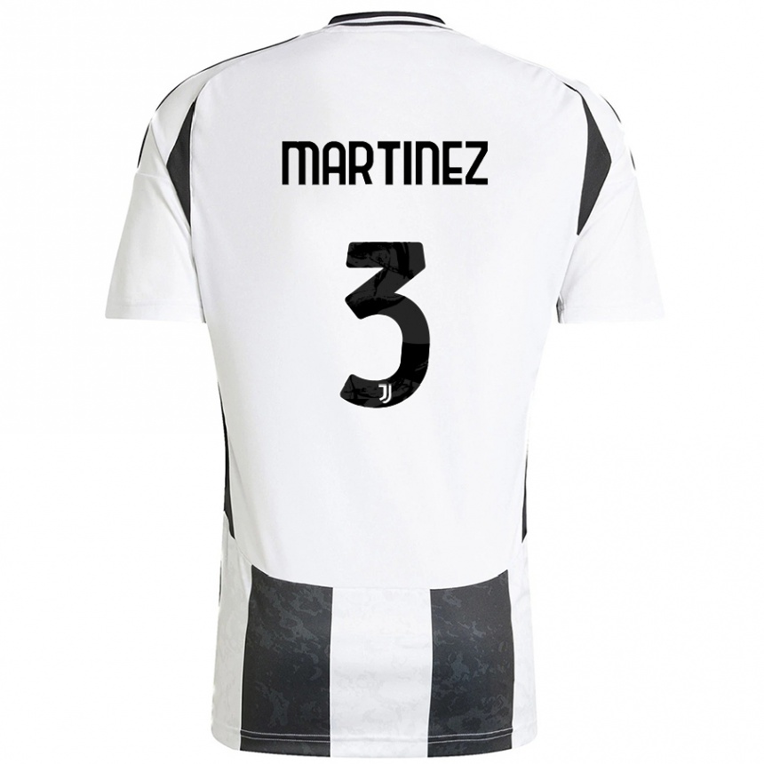 Kinder Fußball Bruno Martinez #3 Weiß Schwarz Heimtrikot Trikot 2024/25 T-Shirt Luxemburg