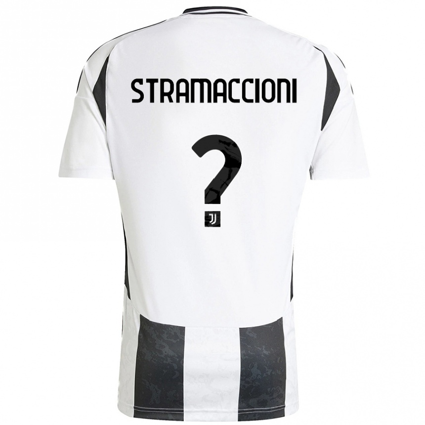 Kinder Fußball Diego Stramaccioni #0 Weiß Schwarz Heimtrikot Trikot 2024/25 T-Shirt Luxemburg