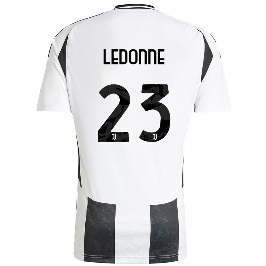 Kinder Fußball Nicolo Ledonne #23 Weiß Schwarz Heimtrikot Trikot 2024/25 T-Shirt Luxemburg