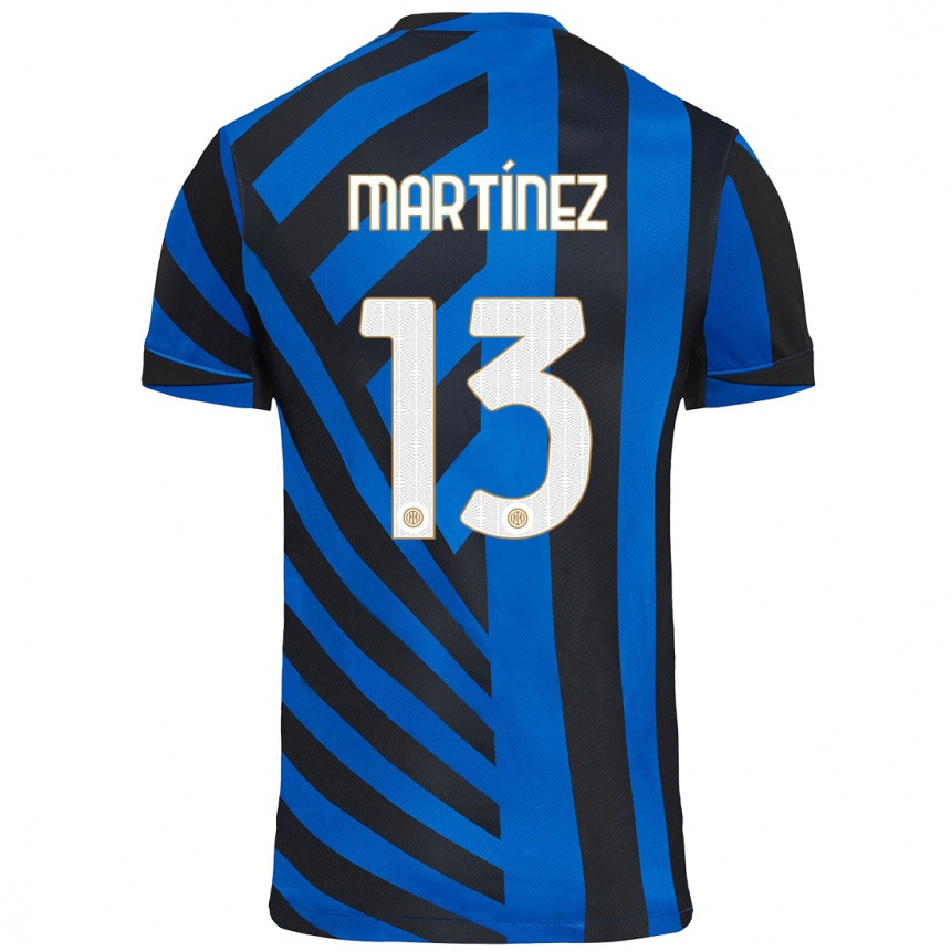 Kinder Fußball Josep Martínez #13 Blau Schwarz Heimtrikot Trikot 2024/25 T-Shirt Luxemburg