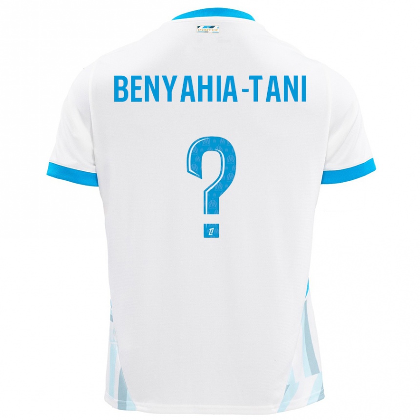 Kinder Fußball Aylan Benyahia-Tani #0 Weiß Himmelblau Heimtrikot Trikot 2024/25 T-Shirt Luxemburg