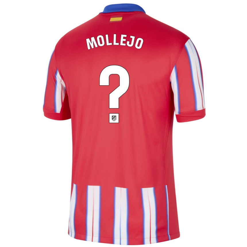 Kinder Fußball Victor Mollejo #0 Rot Weiß Blau Heimtrikot Trikot 2024/25 T-Shirt Luxemburg