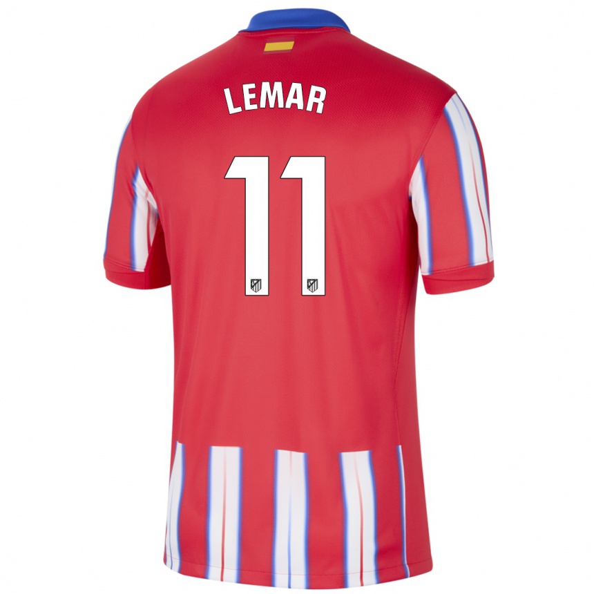 Kinder Fußball Thomas Lemar #11 Rot Weiß Blau Heimtrikot Trikot 2024/25 T-Shirt Luxemburg