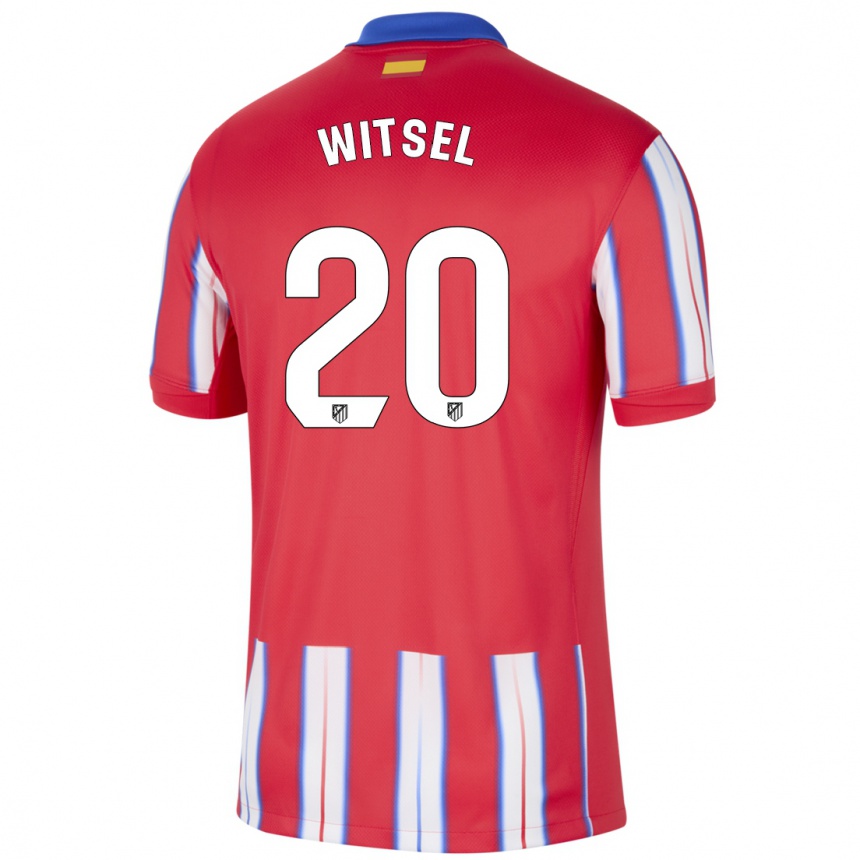 Kinder Fußball Axel Witsel #20 Rot Weiß Blau Heimtrikot Trikot 2024/25 T-Shirt Luxemburg