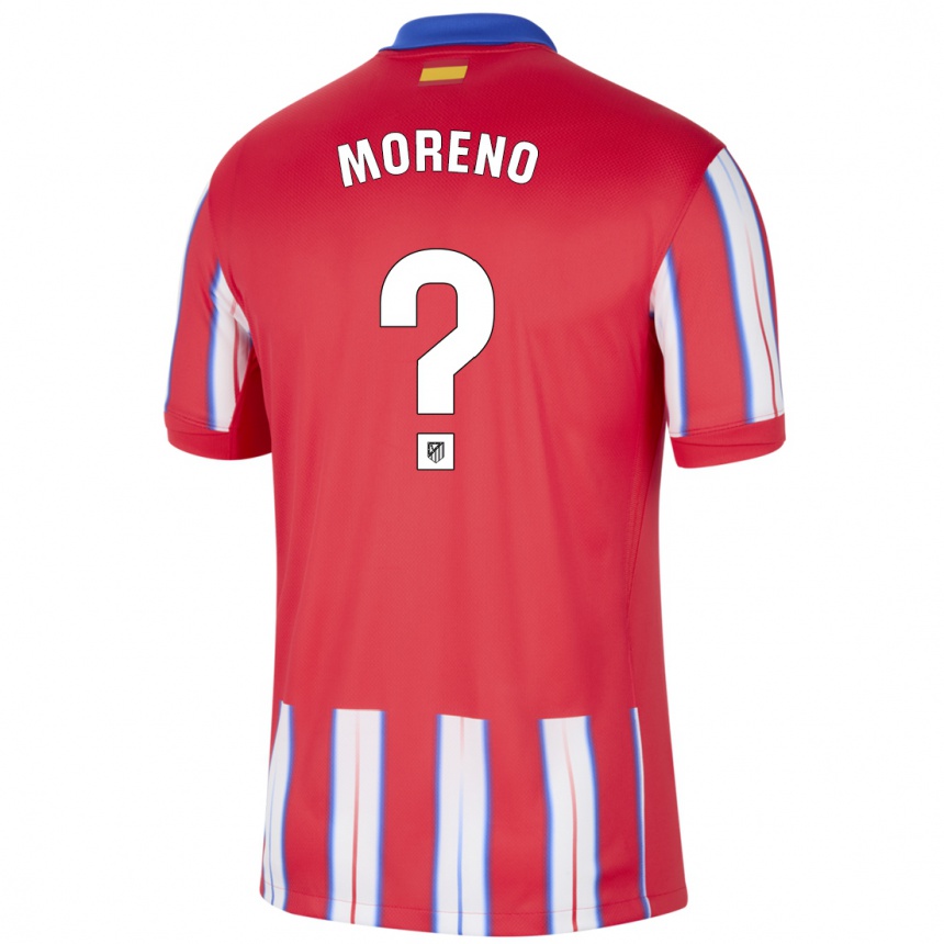 Kinder Fußball Álvaro Moreno #0 Rot Weiß Blau Heimtrikot Trikot 2024/25 T-Shirt Luxemburg