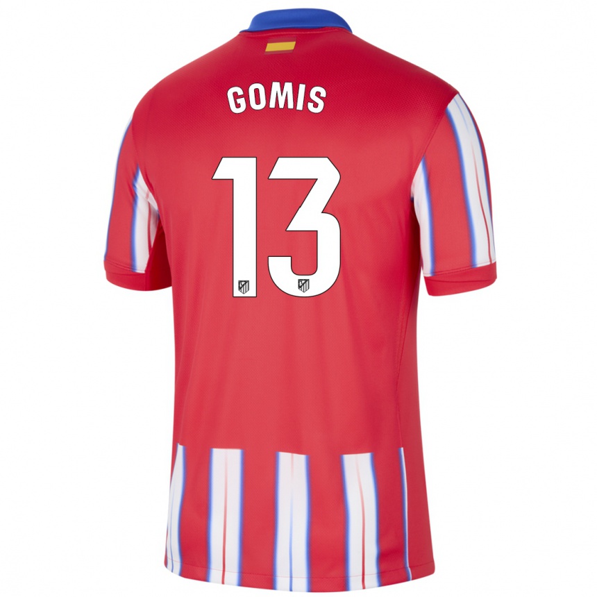 Kinder Fußball Antonio Gomis #13 Rot Weiß Blau Heimtrikot Trikot 2024/25 T-Shirt Luxemburg