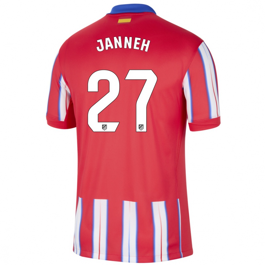 Kinder Fußball Omar Janneh #27 Rot Weiß Blau Heimtrikot Trikot 2024/25 T-Shirt Luxemburg