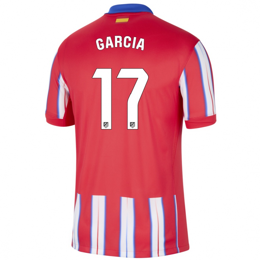 Kinder Fußball Gaby García #17 Rot Weiß Blau Heimtrikot Trikot 2024/25 T-Shirt Luxemburg