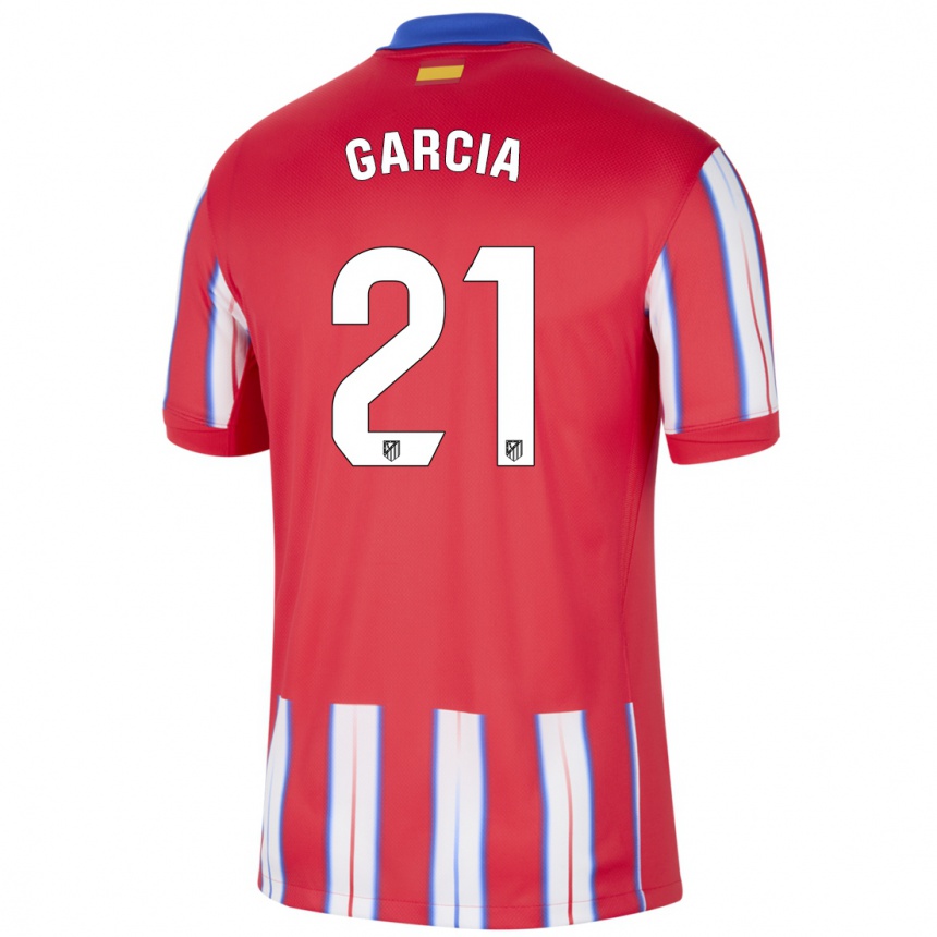 Kinder Fußball Sheila Garcia #21 Rot Weiß Blau Heimtrikot Trikot 2024/25 T-Shirt Luxemburg